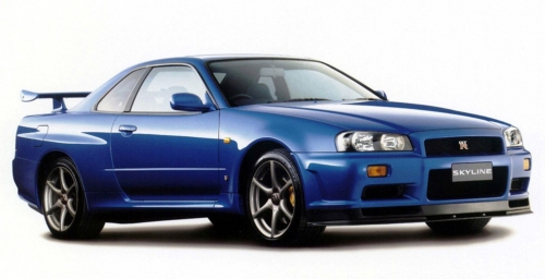 2D коврики EVA в салон на Nissan Skyline R34, правый руль (1998-2002)