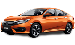 2D коврики EVA в салон и багажник  на Honda Civic X хэтчбек (2015-н.в.)