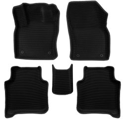 3D коврики EVA с бортами в салон  на Skoda Kodiaq, 5 мест (2016-н.в.)