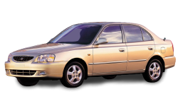 3D коврики EVA с бортами в салон  на Hyundai Accent II (1999-2012)